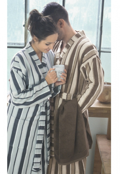 Unisex bathrobe Premium Stripes 009